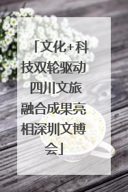 文化+科技双轮驱动 四川文旅融合成果亮相深圳文博会