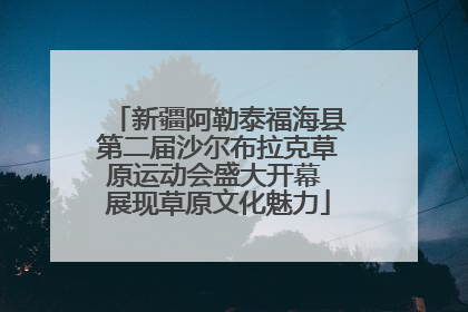 新疆阿勒泰福海县第二届沙尔布拉克草原运动会盛大开幕 展现草原文化魅力