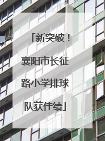 新突破！襄阳市长征路小学排球队获佳绩