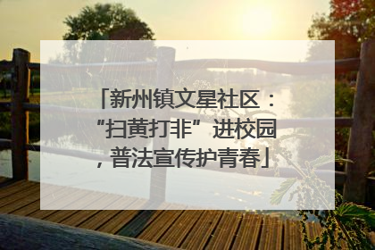 新州镇文星社区：“扫黄打非”进校园，普法宣传护青春