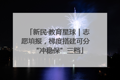 新民·教育星球｜志愿填报，梯度搭建可分“冲稳保”三档