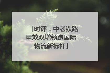 时评：中老铁路量效双增领跑国际物流新标杆