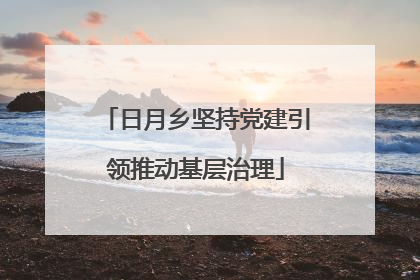 日月乡坚持党建引领推动基层治理