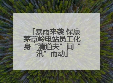 暴雨来袭 保康茅草岭电站员工化身“清道夫”闻“汛”而动