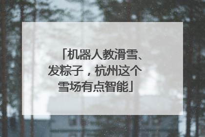 机器人教滑雪、发粽子，杭州这个雪场有点智能