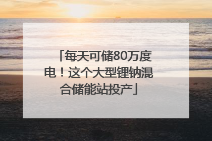 每天可储80万度电！这个大型锂钠混合储能站投产