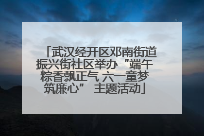 武汉经开区邓南街道振兴街社区举办“端午粽香飘正气 六一童梦筑廉心” 主题活动
