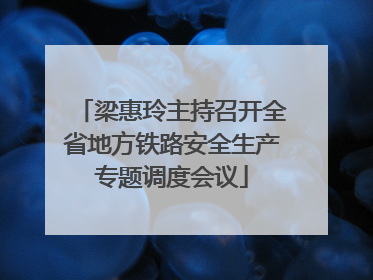 梁惠玲主持召开全省地方铁路安全生产专题调度会议