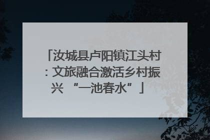 汝城县卢阳镇江头村：文旅融合激活乡村振兴 “一池春水”