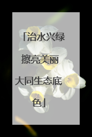 治水兴绿 擦亮美丽大同生态底色