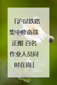沪昆铁路集中修奋战正酣 百名作业人员同时在岗