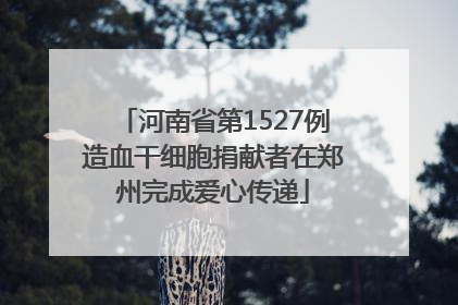 河南省第1527例造血干细胞捐献者在郑州完成爱心传递