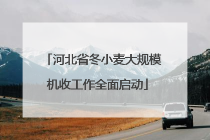 河北省冬小麦大规模机收工作全面启动