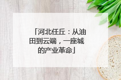 河北任丘：从油田到云端，一座城的产业革命