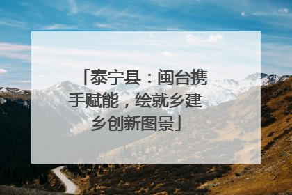 泰宁县：闽台携手赋能，绘就乡建乡创新图景