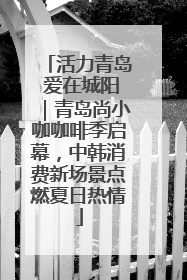 活力青岛 爱在城阳｜青岛尚小咖咖啡季启幕，中韩消费新场景点燃夏日热情