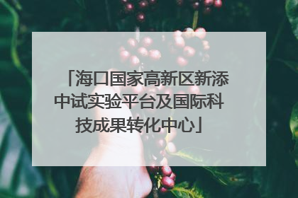 海口国家高新区新添中试实验平台及国际科技成果转化中心