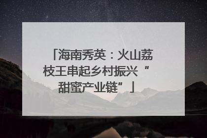 海南秀英：火山荔枝王串起乡村振兴“甜蜜产业链”