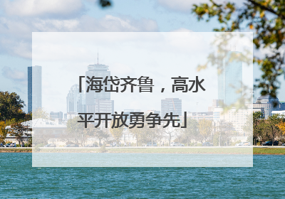 海岱齐鲁，高水平开放勇争先