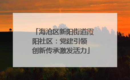 海沧区新阳街道霞阳社区：党建引领 创新传承激发活力