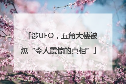 涉UFO，五角大楼被爆“令人震惊的真相”