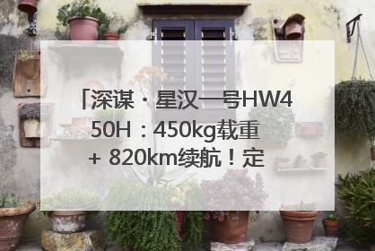 深谋・星汉一号HW450H：450kg载重+ 820km续航！定义低空运力新标准