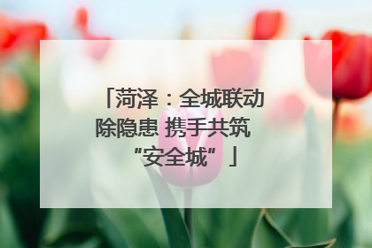 菏泽:全城联动除隐患 携手共筑“安全城”