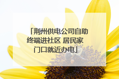 荆州供电公司自助终端进社区 居民家门口就近办电