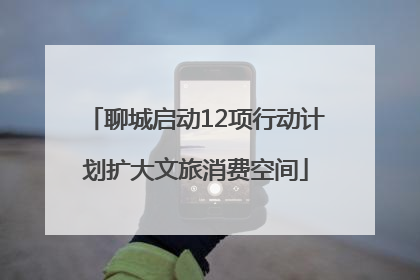 聊城启动12项行动计划扩大文旅消费空间