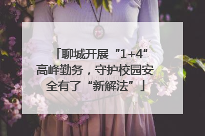 聊城开展“1+4”高峰勤务，守护校园安全有了“新解法”