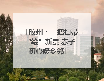 胶州：一把扫帚“绘”新景 赤子初心暖乡邻