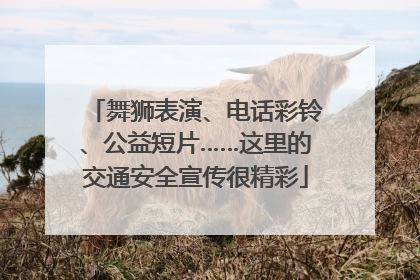 舞狮表演、电话彩铃、公益短片……这里的交通安全宣传很精彩