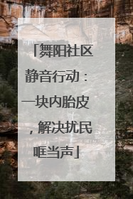舞阳社区静音行动：一块内胎皮，解决扰民哐当声