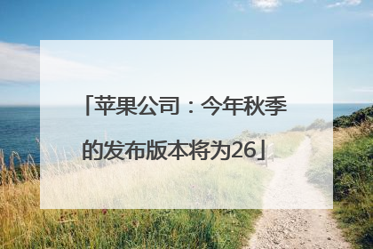 苹果公司：今年秋季的发布版本将为26