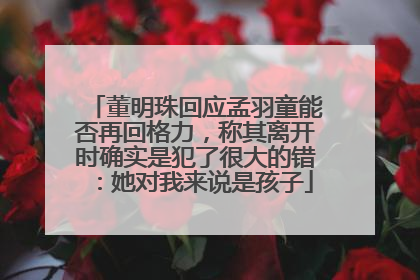 董明珠回应孟羽童能否再回格力，称其离开时确实是犯了很大的错：她对我来说是孩子