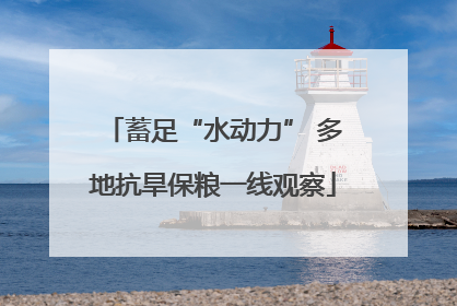 蓄足“水动力” 多地抗旱保粮一线观察