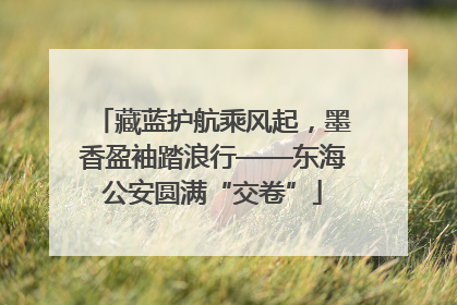 藏蓝护航乘风起，墨香盈袖踏浪行——东海公安圆满“交卷”