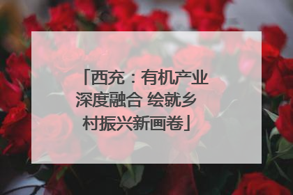 西充：有机产业深度融合 绘就乡村振兴新画卷