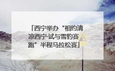 西宁举办“相约清凉西宁·试与雪豹赛跑”半程马拉松赛