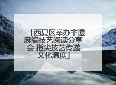 西夏区举办非遗麻编技艺阅读分享会 指尖技艺传递文化温度