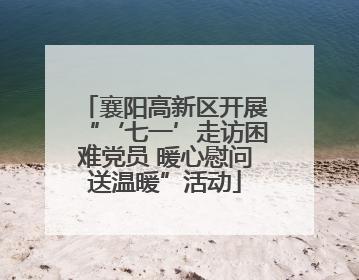 襄阳高新区开展“‘七一’走访困难党员 暖心慰问送温暖”活动