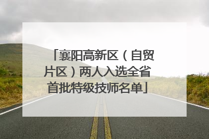 襄阳高新区（自贸片区）两人入选全省首批特级技师名单