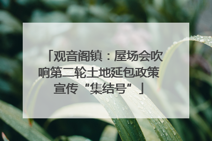 观音阁镇：屋场会吹响第二轮土地延包政策宣传“集结号”