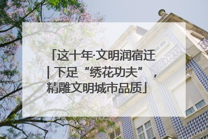 这十年·文明润宿迁｜下足“绣花功夫”，精雕文明城市品质
