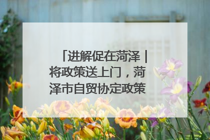 进解促在菏泽｜将政策送上门，菏泽市自贸协定政策专题宣讲会召开