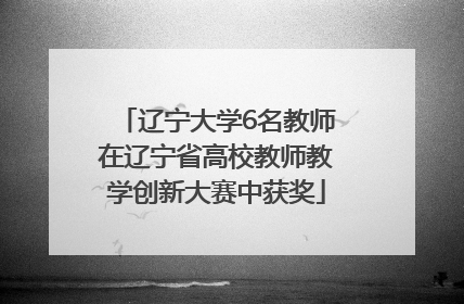 辽宁大学6名教师在辽宁省高校教师教学创新大赛中获奖