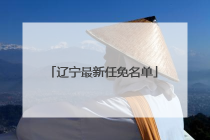 辽宁最新任免名单