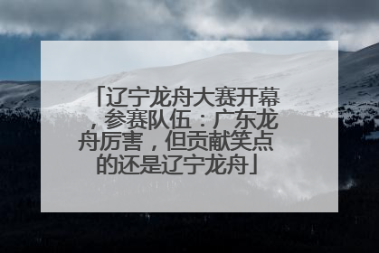 辽宁龙舟大赛开幕，参赛队伍：广东龙舟厉害，但贡献笑点的还是辽宁龙舟