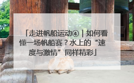 走进帆船运动④｜如何看懂一场帆船赛？水上的“速度与激情”同样精彩