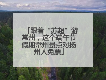 跟着“苏超”游常州，这个端午节假期常州景点对扬州人免票